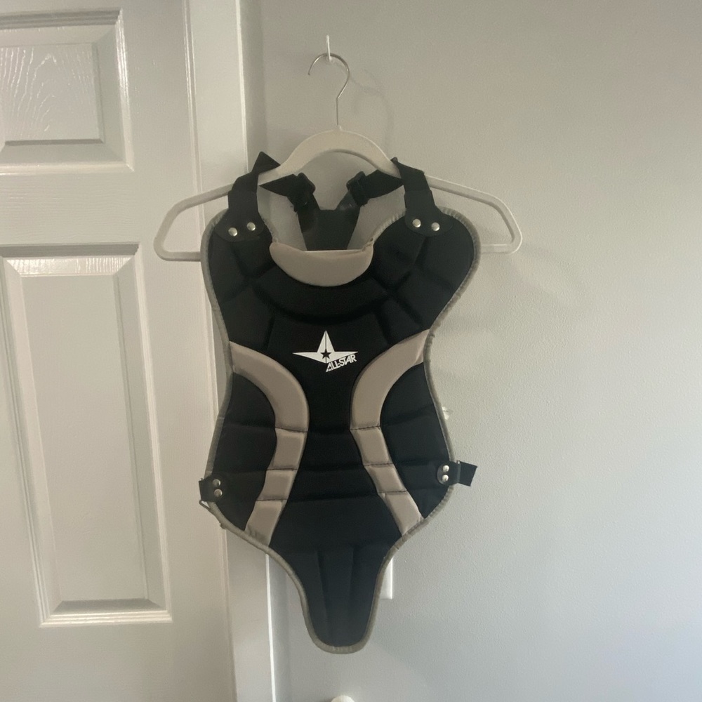Black and Gray Catcher's Chest Protector